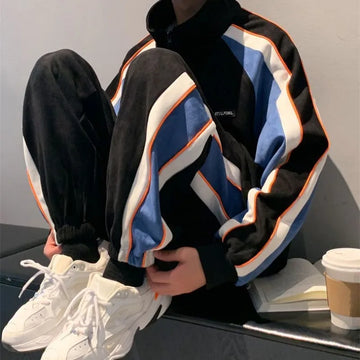 Aidase Men's Two Piece Suits Autumn Winter Suede Thickened Sportswear Women's Sets Couple Zipper Long Sleeves Top Jacket Long Pants aidase-shop